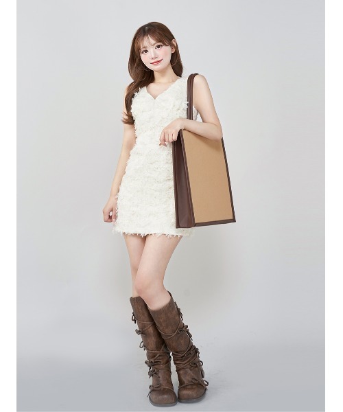 Darich(ダーリッチ)の「レザーキャンバストートバッグ(トートバッグ・レディース・アイボリー/キャメル・FREE)」の12枚目の写真