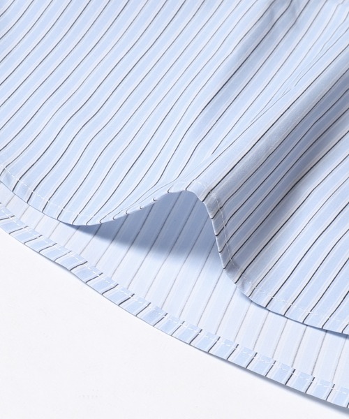 coca(coca)(コカ)の「【WEB限定セール】\UVカット・速乾/ パフスリーブフレアシャツ(シャツ/ブラウス・レディース・ストライプ/ホワイト・S/M/L)」の6枚目の写真