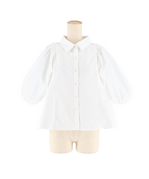 coca(coca)(コカ)の「【WEB限定セール】\UVカット・速乾/ パフスリーブフレアシャツ(シャツ/ブラウス・レディース・ストライプ/ホワイト・S/M/L)」の21枚目の写真
