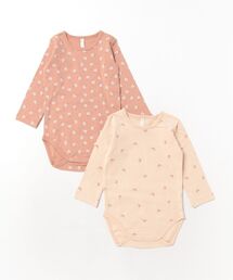 ●Quincy Mae●Jersey Bodysuit, 2-Pack || Rose Ditsy, Rainbows
