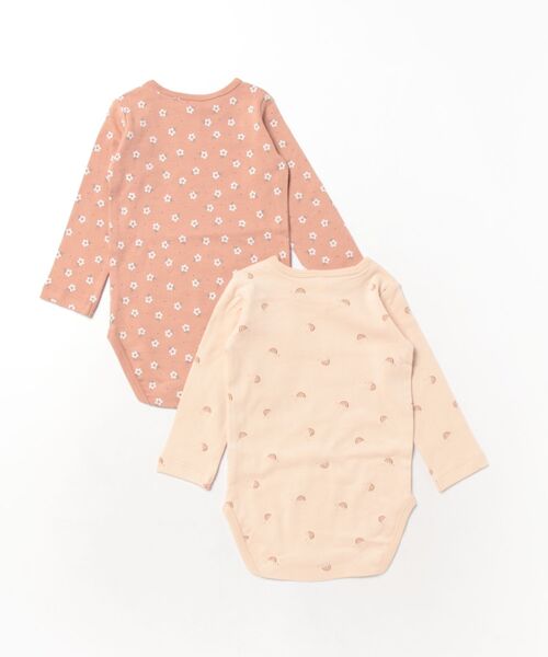 Quincy Mae（クインシーメイ）の「●Quincy Mae●Jersey Bodysuit, 2-Pack || Rose Ditsy, Rainbows（その他ベビー用品・キッズ・ピンク系・12-18M）」の2枚目の写真