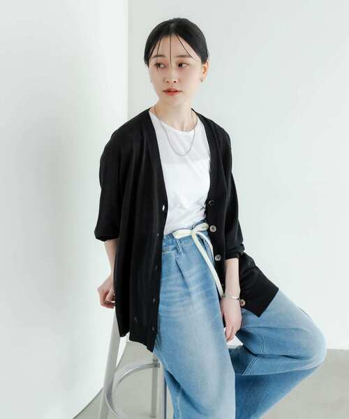 URBAN RESEARCH(アーバンリサーチ)の「UVカット加工カーディガン(カーディガン/ボレロ・レディース・ベージュ/グレー/ブラック・FREE)」の2枚目の写真