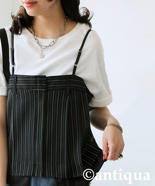 BACCA ストライプキャミソール グレー BACCA ストライプ グレーキャミソール BACCA ストライプ