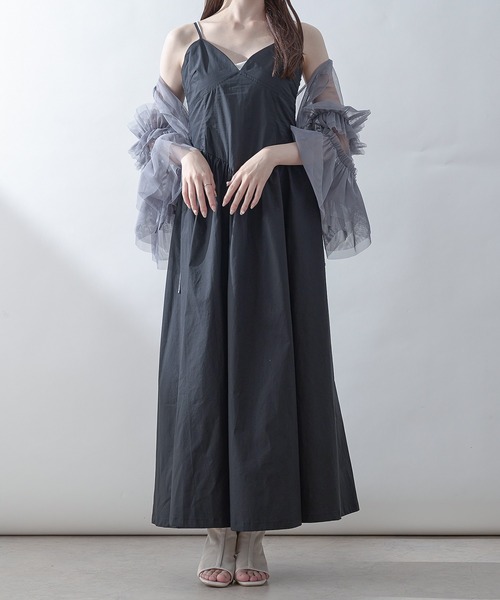 Ambre Neige(アンブルネージュ)の「2way frill sleeve tulle tops / 2way袖フリルチュールトップス(シャツ/ブラウス・レディース・グレー/アイボリー/ピンクベージュ・FREE)」の8枚目の写真