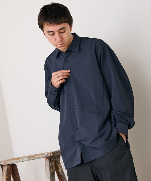 DESCENTE ALLTERRAIN（デサント　オルテライン）の「DESCENTE ALLTERRAIN/デサント オルテライン SHIRT JACKET  シャツジャケット（シャツ/ブラウス・メンズ・ブラック・O/M/L）」の11枚目の写真