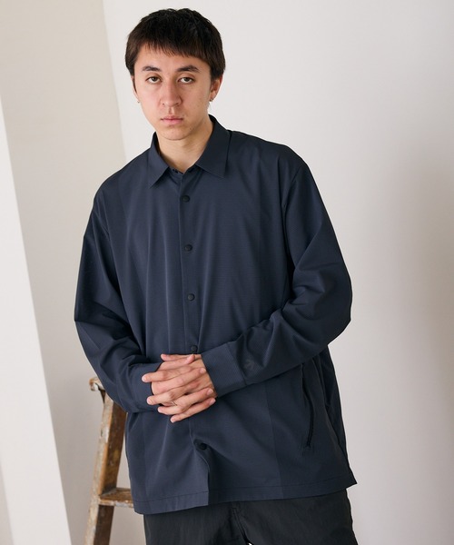 DESCENTE ALLTERRAIN（デサント　オルテライン）の「DESCENTE ALLTERRAIN/デサント オルテライン SHIRT JACKET  シャツジャケット（シャツ/ブラウス・メンズ・ブラック・O/M/L）」の10枚目の写真