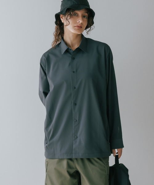 DESCENTE ALLTERRAIN（デサント　オルテライン）の「DESCENTE ALLTERRAIN/デサント オルテライン SHIRT JACKET  シャツジャケット（シャツ/ブラウス・メンズ・ブラック・O/M/L）」の17枚目の写真