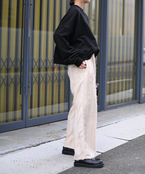 Marient（マリエント）の「フリンジストライプPT（その他パンツ・レディース・アイボリー/ブラック・FREE）」の20枚目の写真