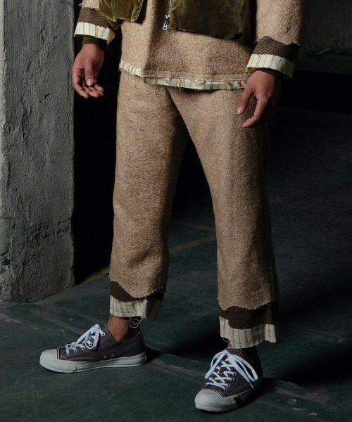 masterkey(マスターキー)の「mp13639-UNION-PT ウールテーパードパンツ(その他パンツ・メンズ・ベージュ/ブラック・1/2)」の1枚目の写真