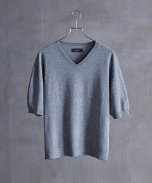 CALLNE（カルネ）の「【CALLNE】Vneck Summer Knit Shirt / Vネックサマーニットシャツ（Tシャツ/カットソー）」