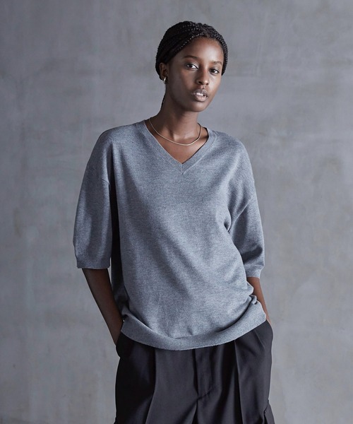 callne Vネックサマーニットシャツ CALLNE（カルネ）の「【CALLNE】Vneck Summer Knit Shirt / V