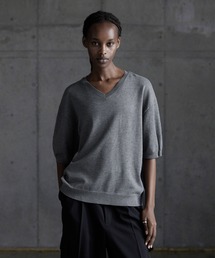 CALLNE（カルネ）の「【CALLNE】Vneck Summer Knit Shirt / Vネックサマーニットシャツ（Tシャツ/カットソー）」