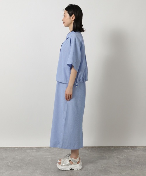 LAKOLE（ラコレ）の「シャツレイヤードセットワンピース / 328976（ワンピース・レディース・ライトベージュ/ダークブルー・FREE）」の9枚目の写真