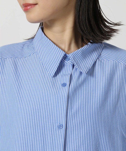 LAKOLE（ラコレ）の「シャツレイヤードセットワンピース / 328976（ワンピース・レディース・ライトベージュ/ダークブルー・FREE）」の14枚目の写真