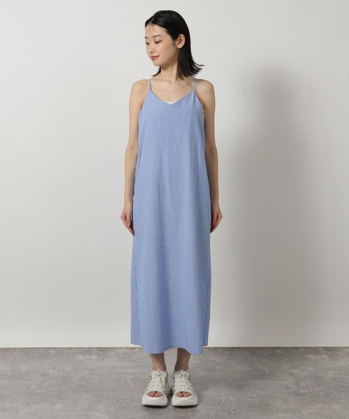 LAKOLE（ラコレ）の「シャツレイヤードセットワンピース / 328976（ワンピース・レディース・ライトベージュ/ダークブルー・FREE）」の19枚目の写真