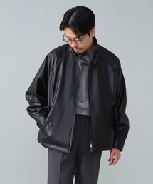ARIA レザーブルゾン　ボンバージャケット　48アダムエロペ扱い Mイタリア製 CINQUANTA / ラムナッパレザー ボンバージャケット（ブルゾン