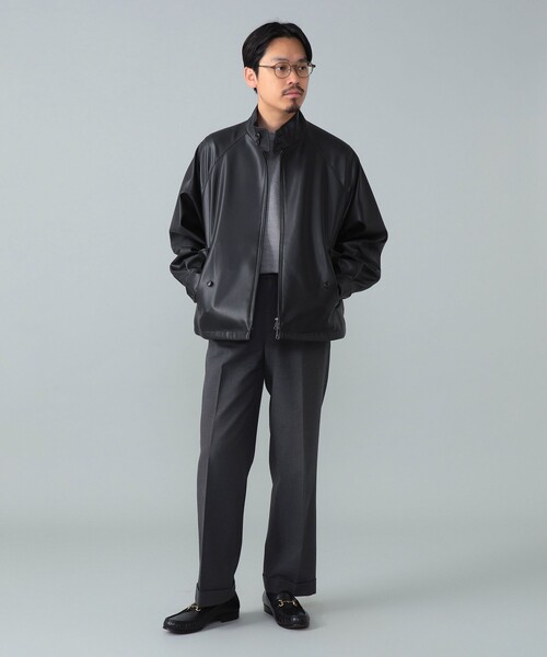 BEAMS F（ビームスエフ）の「BARACUTA / G4 フェイクレザー ショート ブルゾン（ブルゾン・メンズ・ブラック・38/40/42）」の6枚目の写真