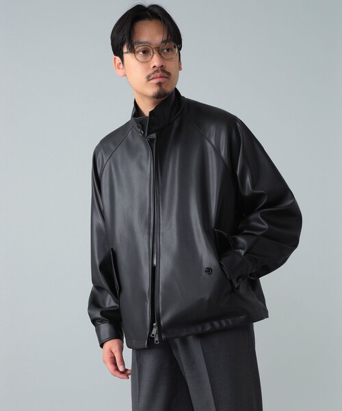 BEAMS BOY ブルゾン　ショート丈 ワイドショートフィット シープレザー ジャケット（ブルゾン