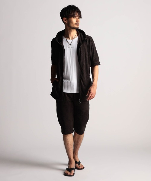 NICOLE CLUB FOR MEN(ニコルクラブフォーメン)の「アラカルトリンクスジャカードハーフパンツ(その他パンツ・メンズ・ブラック系1/ホワイト系1/ホワイト系2/ブラック系2・MEDIUM/LARGE/X-LARGE/SMALL)」の8枚目の写真