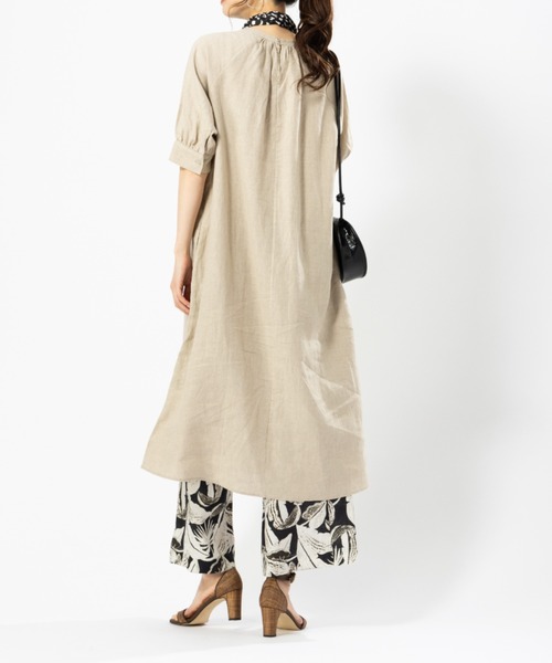 美品　人気リネン作家　maronmama サン　リネンワンピース 美品 人気リネン作家 maronmama サン リネンワンピース セール