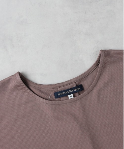 Right-on(ライトオン)の「HONEYSUCKLE ROSE(ハニーサックルローズ)【レディース】「接触冷感」ドルマンスリーブTシャツ/とろみ天竺(Tシャツ/カットソー・レディース・ベージュ/オフホワイト/ダークグレー・M/L)」の8枚目の写真