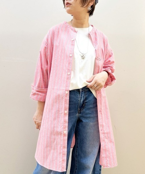 Right-on(ライトオン)の「HONEYSUCKLE ROSE(ハニーサックルローズ)【レディース】「接触冷感」ドルマンスリーブTシャツ/とろみ天竺(Tシャツ/カットソー・レディース・ベージュ/オフホワイト/ダークグレー・M/L)」の4枚目の写真