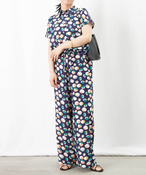 LUCA/LADY LUCK LUCA（ルカ/レディラックルカ）の「LC/LLL プリントワイドパンツ/柄プリントパンツ（その他パンツ・レディース・ネイビー/ブラック・FREE）」の14枚目の写真