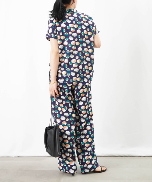 LUCA/LADY LUCK LUCA（ルカ/レディラックルカ）の「LC/LLL プリントワイドパンツ/柄プリントパンツ（その他パンツ・レディース・ネイビー/ブラック・FREE）」の13枚目の写真