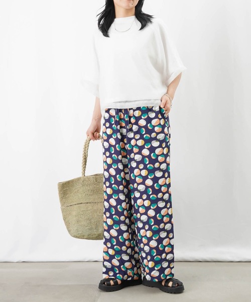 LUCA/LADY LUCK LUCA（ルカ/レディラックルカ）の「LC/LLL プリントワイドパンツ/柄プリントパンツ（その他パンツ・レディース・ネイビー/ブラック・FREE）」の19枚目の写真