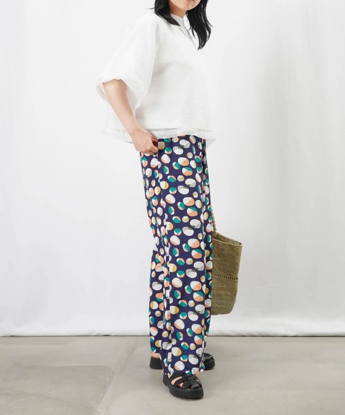 LUCA/LADY LUCK LUCA（ルカ/レディラックルカ）の「LC/LLL プリントワイドパンツ/柄プリントパンツ（その他パンツ・レディース・ネイビー/ブラック・FREE）」の17枚目の写真