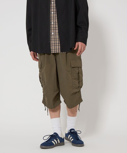 CITEN（シテン）の「＜CITEN＞リップクロップドイージーパンツ（カーゴパンツ・メンズ・ブラック/オリーブ・M/L）」の7枚目の写真