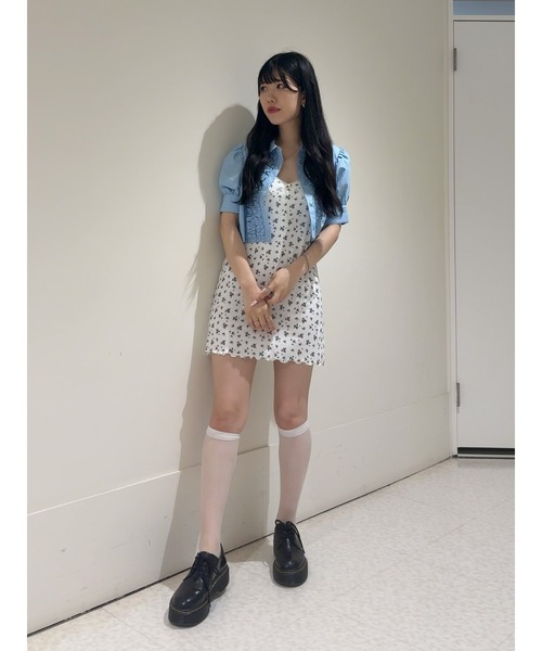 再入荷】クロップドフリルブラウス（シャツ/ブラウス）｜jouetie