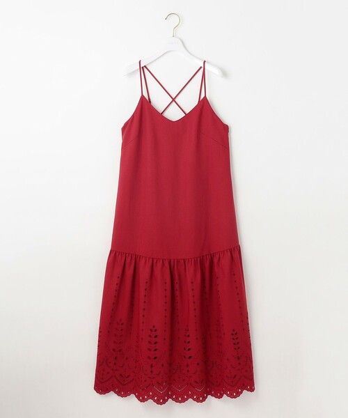 セール】カットワークエンブロイダリー ワンピース（ワンピース