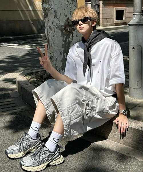 NOWLE（ノウル）の「【NOWLE】リラックスフィット ワイド クロップド カーゴパンツ（カーゴパンツ・メンズ・ライトグレー/ダークグレー/オフホワイト・MEDIUM/LARGE/X-LARGE）」の18枚目の写真