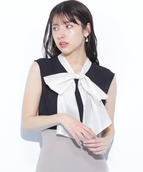 JILL by JILL STUART(ジルバイジルスチュアート)の「◇ビッグボウタイブラウス(シャツ/ブラウス・レディース・ピンク系その他/ブラック系その他/ホワイト・FREE)」の12枚目の写真