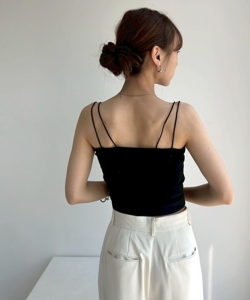 NOGLE（ノグル）の「【NOGLE/ノグル】カップ付ショートキャミソール（キャミソール・レディース・ブラック/オートミール/ホワイト・FREE）」の17枚目の写真