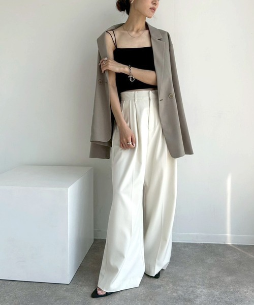 NOGLE（ノグル）の「【NOGLE/ノグル】カップ付ショートキャミソール（キャミソール・レディース・ブラック/オートミール/ホワイト・FREE）」の22枚目の写真