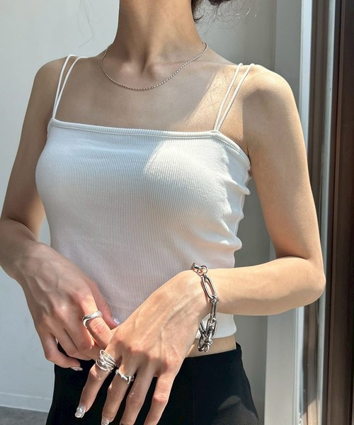 NOGLE（ノグル）の「【NOGLE/ノグル】カップ付ショートキャミソール（キャミソール・レディース・ブラック/オートミール/ホワイト・FREE）」の14枚目の写真