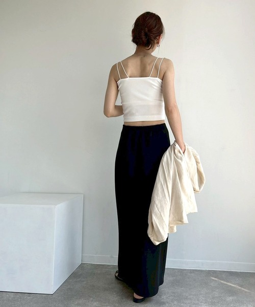 NOGLE（ノグル）の「【NOGLE/ノグル】カップ付ショートキャミソール（キャミソール・レディース・ブラック/オートミール/ホワイト・FREE）」の13枚目の写真