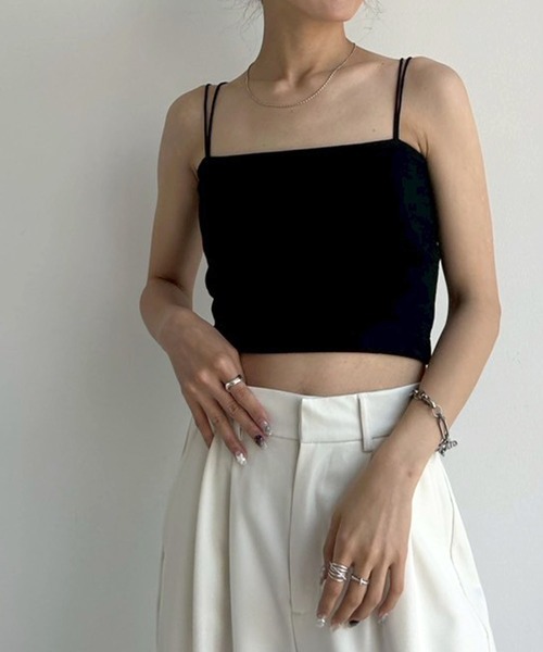 NOGLE（ノグル）の「【NOGLE/ノグル】カップ付ショートキャミソール（キャミソール・レディース・ブラック/オートミール/ホワイト・FREE）」の16枚目の写真