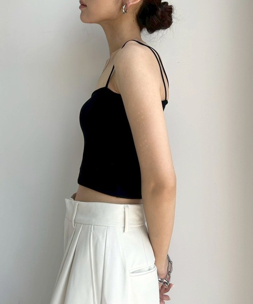 NOGLE（ノグル）の「【NOGLE/ノグル】カップ付ショートキャミソール（キャミソール・レディース・ブラック/オートミール/ホワイト・FREE）」の18枚目の写真