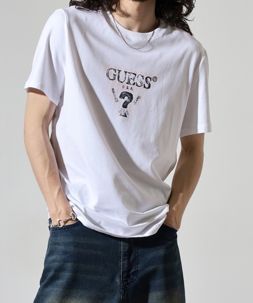Guess(ゲス)の「GUESS SS CN GUESS GEO TRIANGLE TEE Tシャツ(Tシャツ/カットソー・メンズ・ホワイト・L/XL/M)」の10枚目の写真