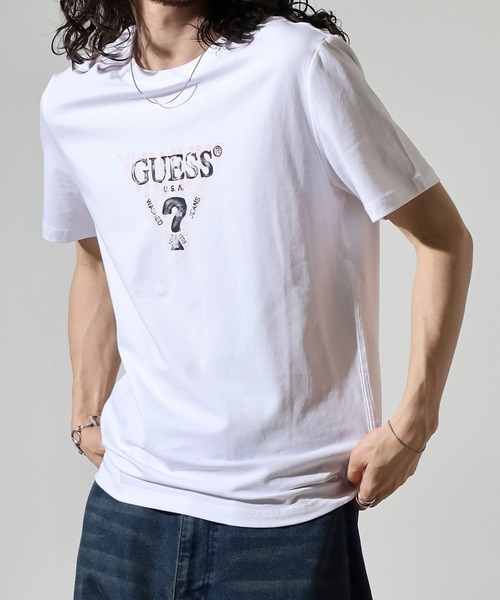 Guess(ゲス)の「GUESS SS CN GUESS GEO TRIANGLE TEE Tシャツ(Tシャツ/カットソー・メンズ・ホワイト・L/XL/M)」の11枚目の写真