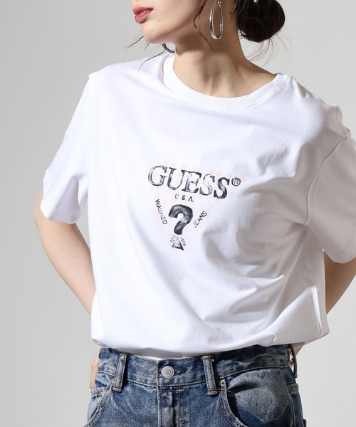 Guess(ゲス)の「GUESS SS CN GUESS GEO TRIANGLE TEE Tシャツ(Tシャツ/カットソー・メンズ・ホワイト・L/XL/M)」の13枚目の写真