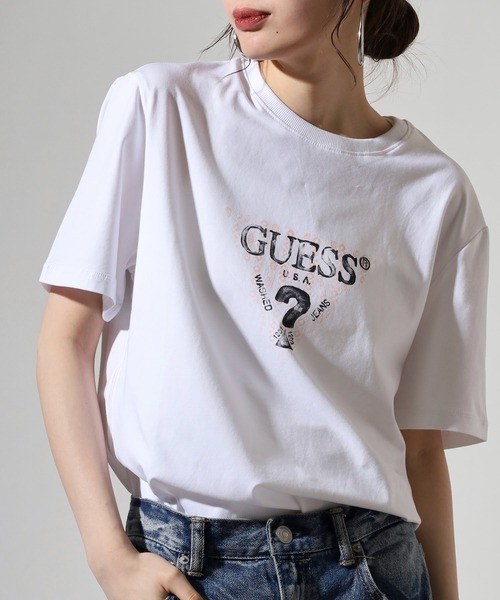 Guess(ゲス)の「GUESS SS CN GUESS GEO TRIANGLE TEE Tシャツ(Tシャツ/カットソー・メンズ・ホワイト・L/XL/M)」の14枚目の写真