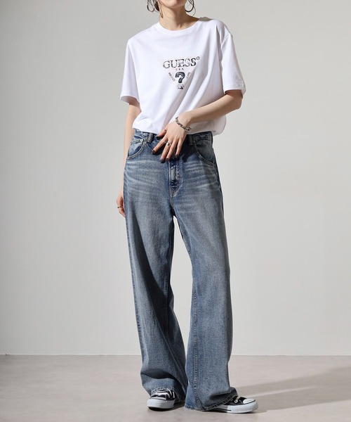 Guess(ゲス)の「GUESS SS CN GUESS GEO TRIANGLE TEE Tシャツ(Tシャツ/カットソー・メンズ・ホワイト・L/XL/M)」の16枚目の写真