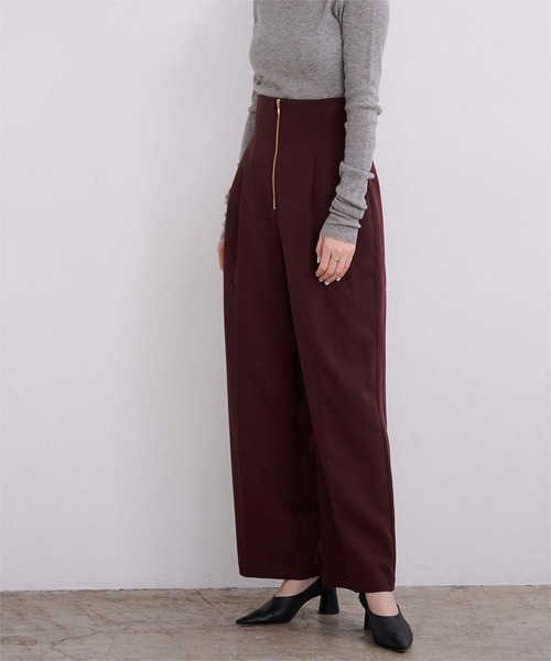 UR'S(ユアーズ)の「ZIPデザインタックワイドパンツ(その他パンツ・レディース・ボルドー/チャコール/ブラック・S/M/L)」の10枚目の写真