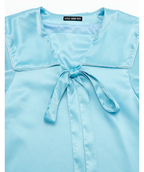 Little sunny bite(リトルサニーバイト)の「satin sailor dress(ワンピース・レディース・ブルー/イエロー/ピンク・SMALL/MEDIUM)」の6枚目の写真