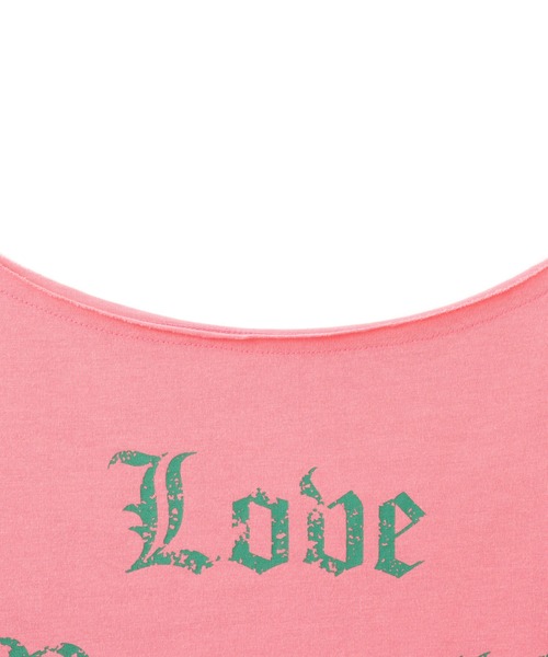 atmos pink(アトモスピンク)の「atmos pink Vintage Off-Shoulder T-shirt / アトモス ピンク ヴィンテージ オフショルダー ティーシャツ(Tシャツ/カットソー・レディース・ピンク/ホワイト/ネイビー・FREE)」の9枚目の写真