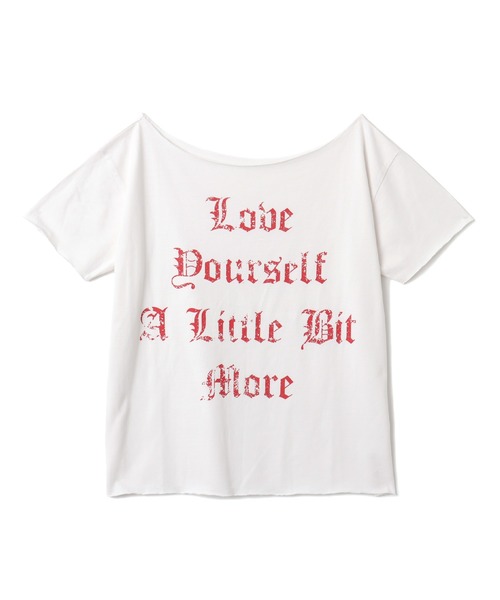 atmos pink(アトモスピンク)の「atmos pink Vintage Off-Shoulder T-shirt / アトモス ピンク ヴィンテージ オフショルダー ティーシャツ(Tシャツ/カットソー・レディース・ピンク/ホワイト/ネイビー・FREE)」の15枚目の写真